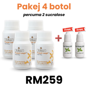 Pakej 4 Botol (Free 2 sucralose)