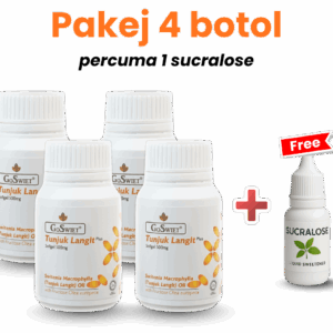 Pakej 4 Botol (Free 1 sucralose)