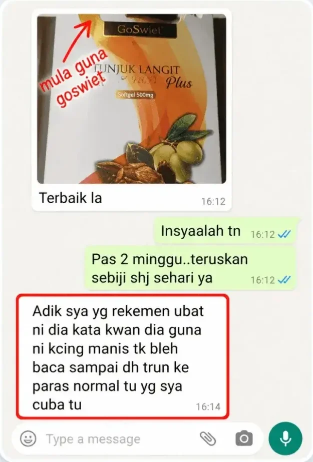 Perbualan asal testimoni pengguna: Rekomen dari orang terdekat